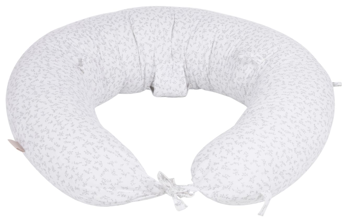 Bílý bavlněný kojicí polštář Kave Home Yamile 135 cm