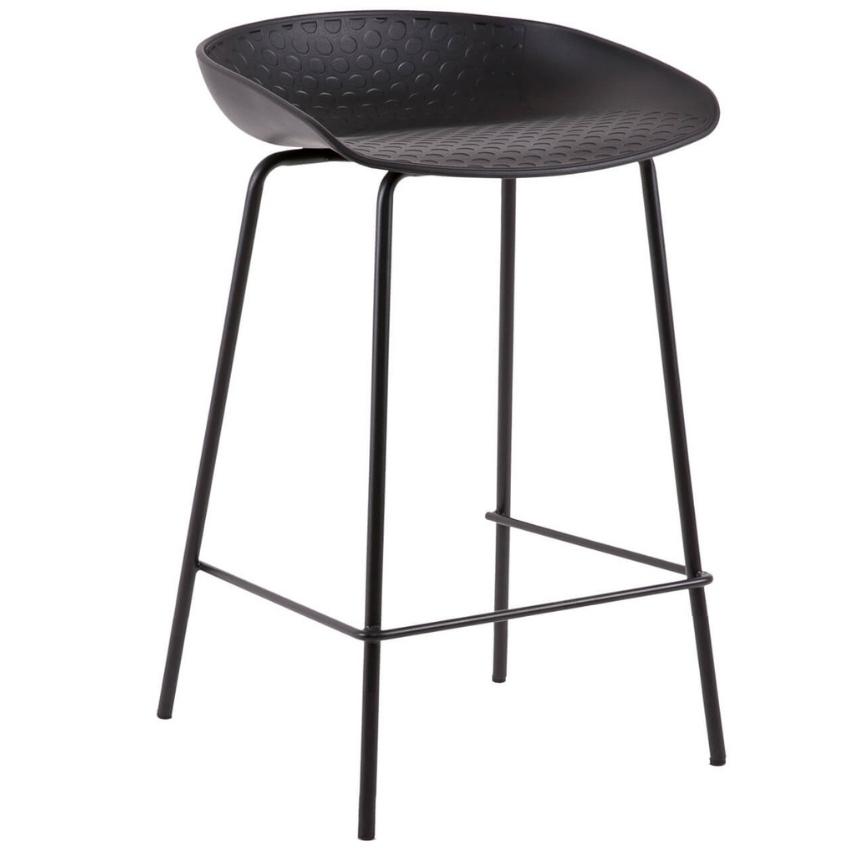Černá plastová barová židle Somcasa Netta 74 cm