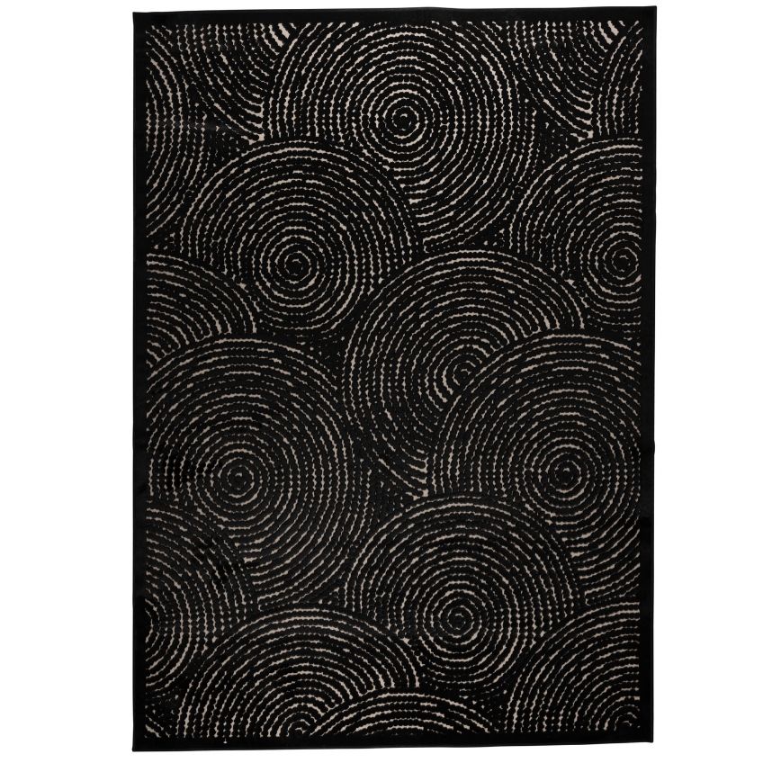 Černý koberec  DUTCHBONE Dots 300 x 200 cm