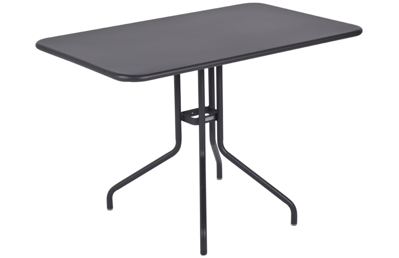 Černý kovový zahradní stůl Fermob Pétale 110 x 70 cm