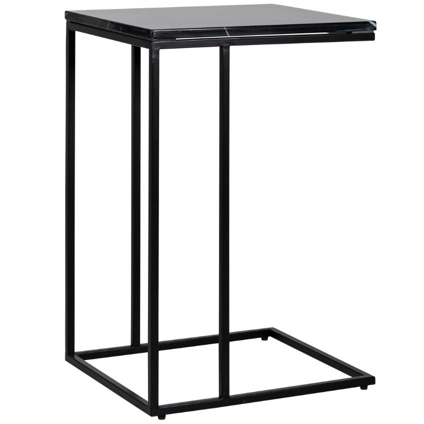 Černý mramorový odkládací stolek Richmond Beaumont 45 x 40 cm