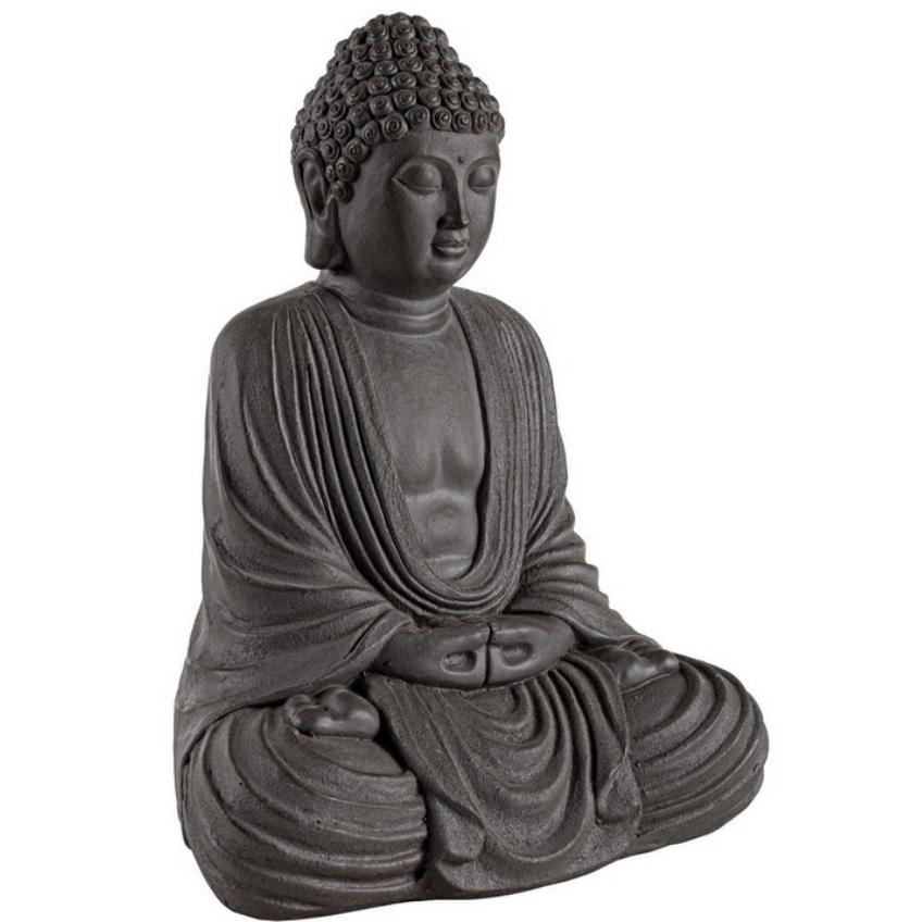 Antracitově šedá soška Bizzotto Buddha