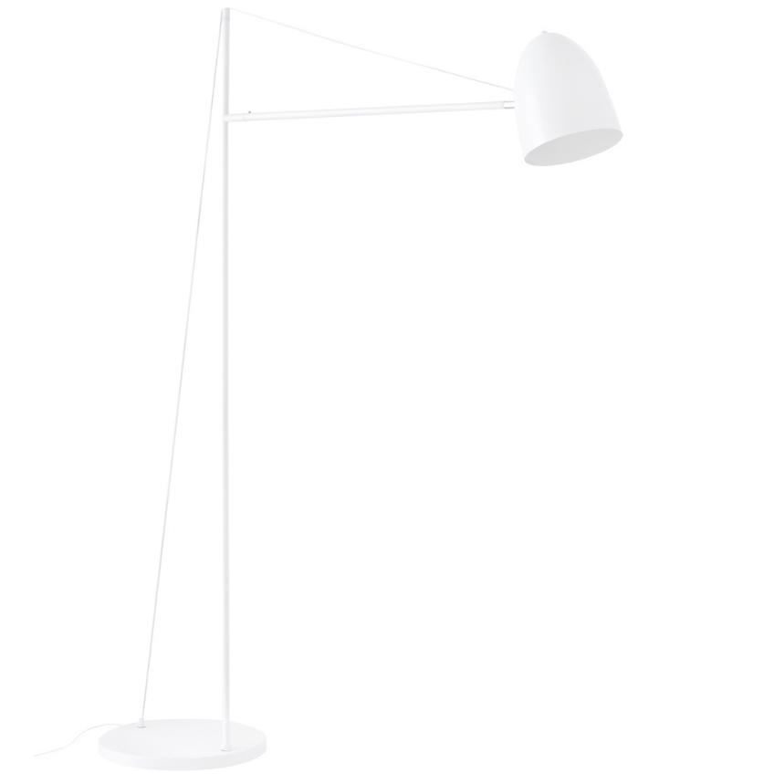 Bílá kovová stojací lampa Somcasa Aller 160 cm