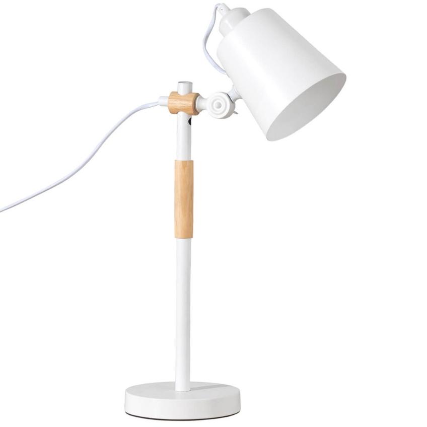Bílá kovová stolní lampa Somcasa Iria 54 cm