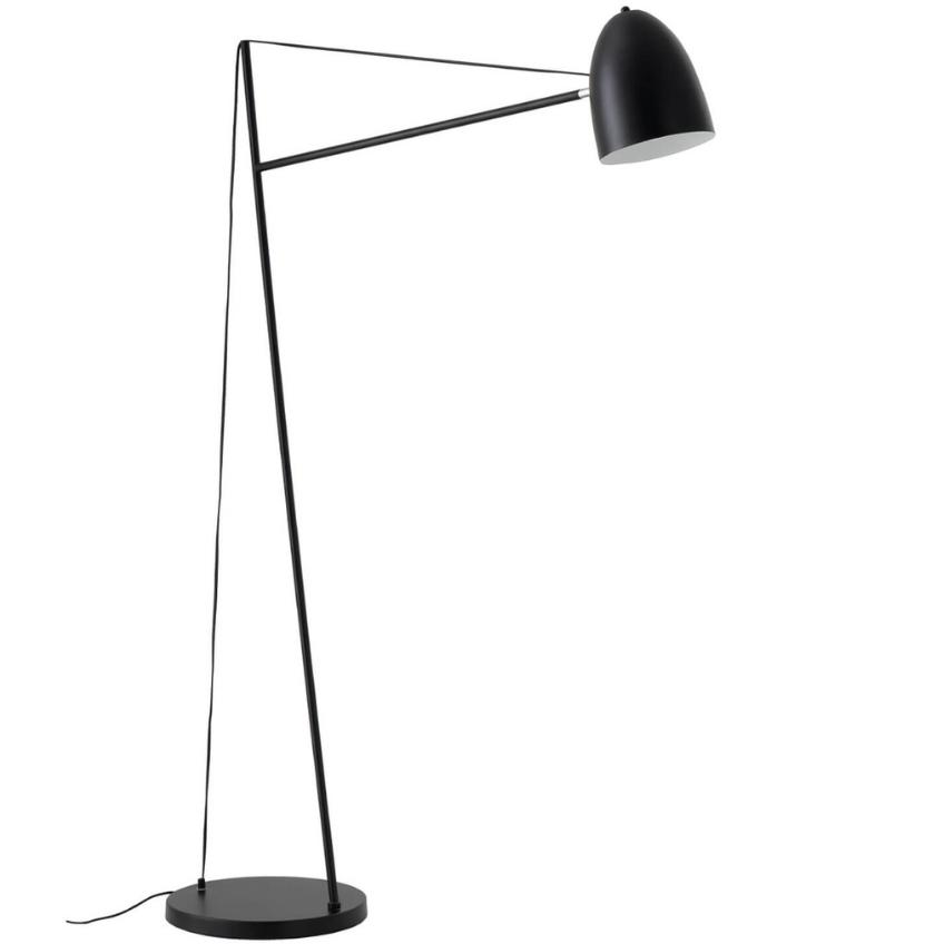 Černá kovová stojací lampa Somcasa Aller 160 cm