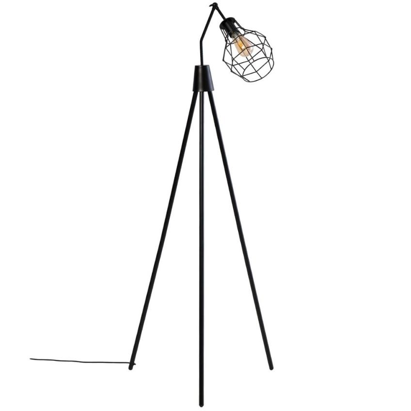 Černá kovová stojací lampa Somcasa Serpis 160 cm