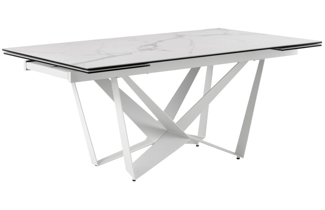 Bílý keramický rozkládací stůl Somcasa Isia 160 - 240 x 90 cm
