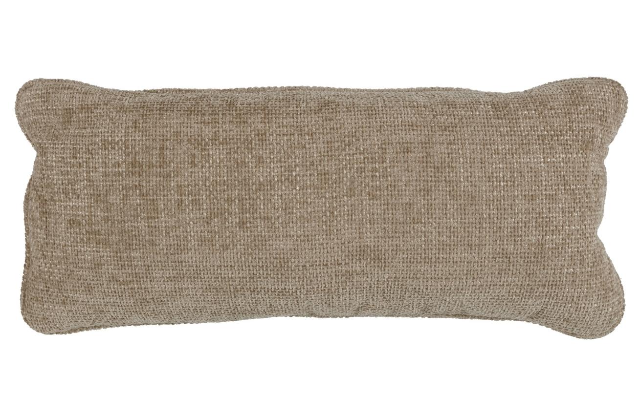 Hoorns Béžovo hnědý látkový polštář Porter 30 x 70 cm