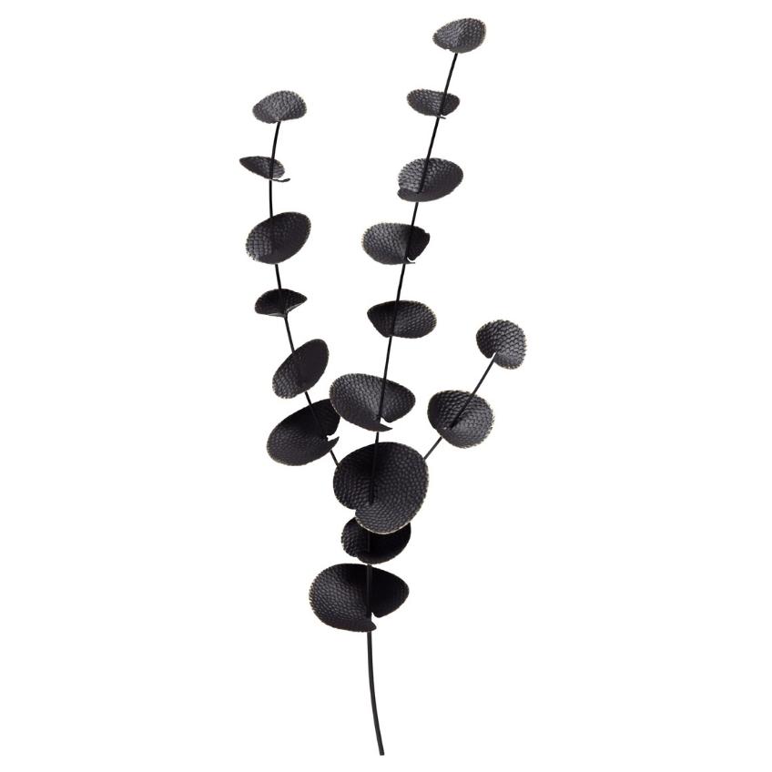Hoorns Černá kovová nástěnná dekorace Biff 9 x 37 cm