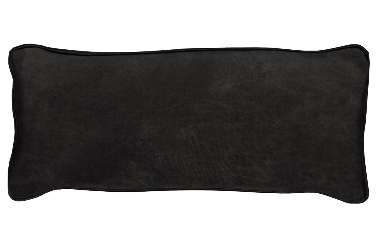 Hoorns Černý látkový polštář Porter 30 x 70 cm