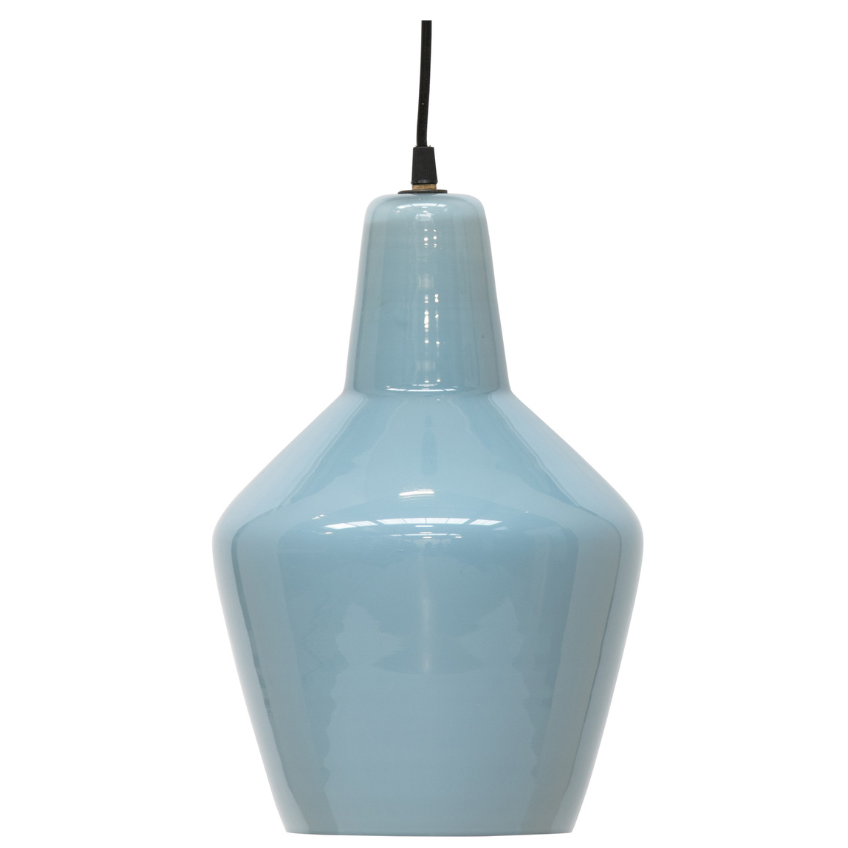 Hoorns Světle modrá závěsná keramická lampa Benson 22 cm
