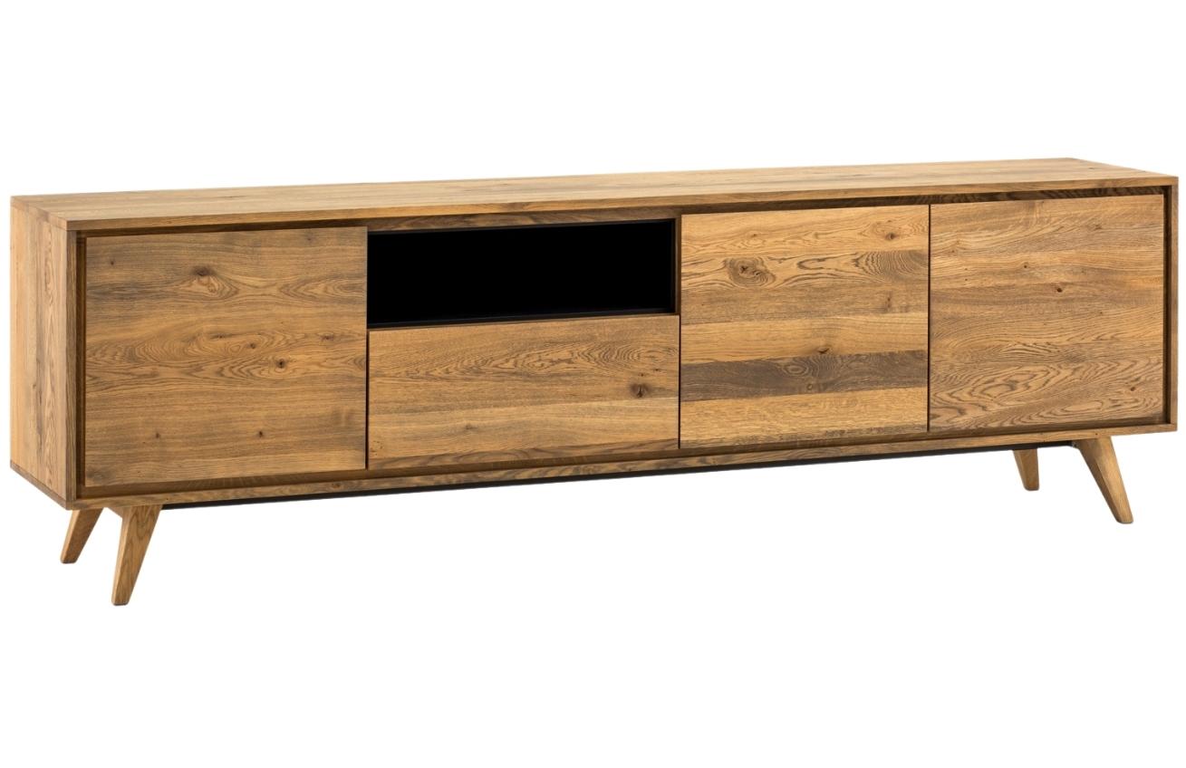 Masivní dubová komoda Cioata Tribeca  x 48 cm s dřevěnou podnoží