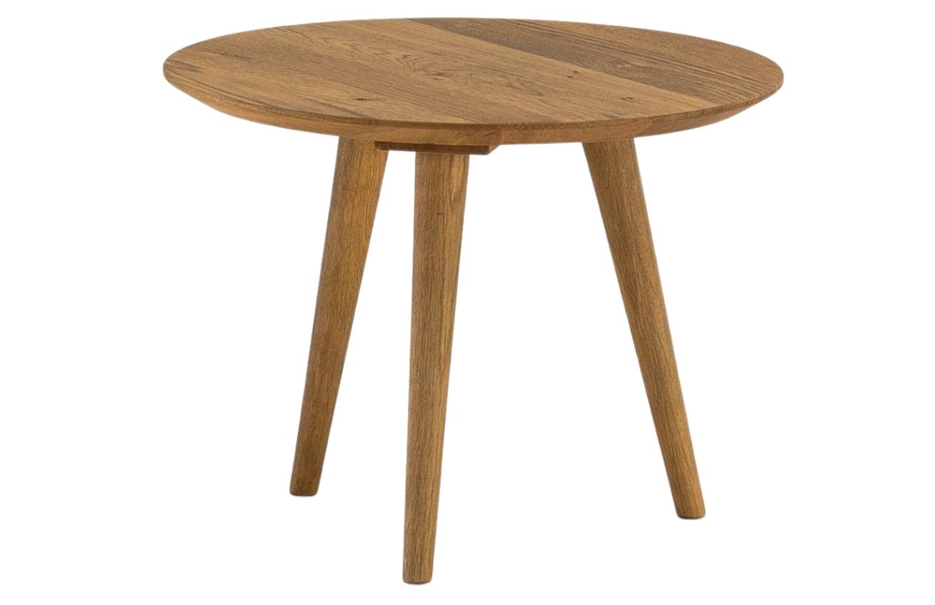 Masivní dubový kulatý konferenční stolek Cioata Oslo 45 cm