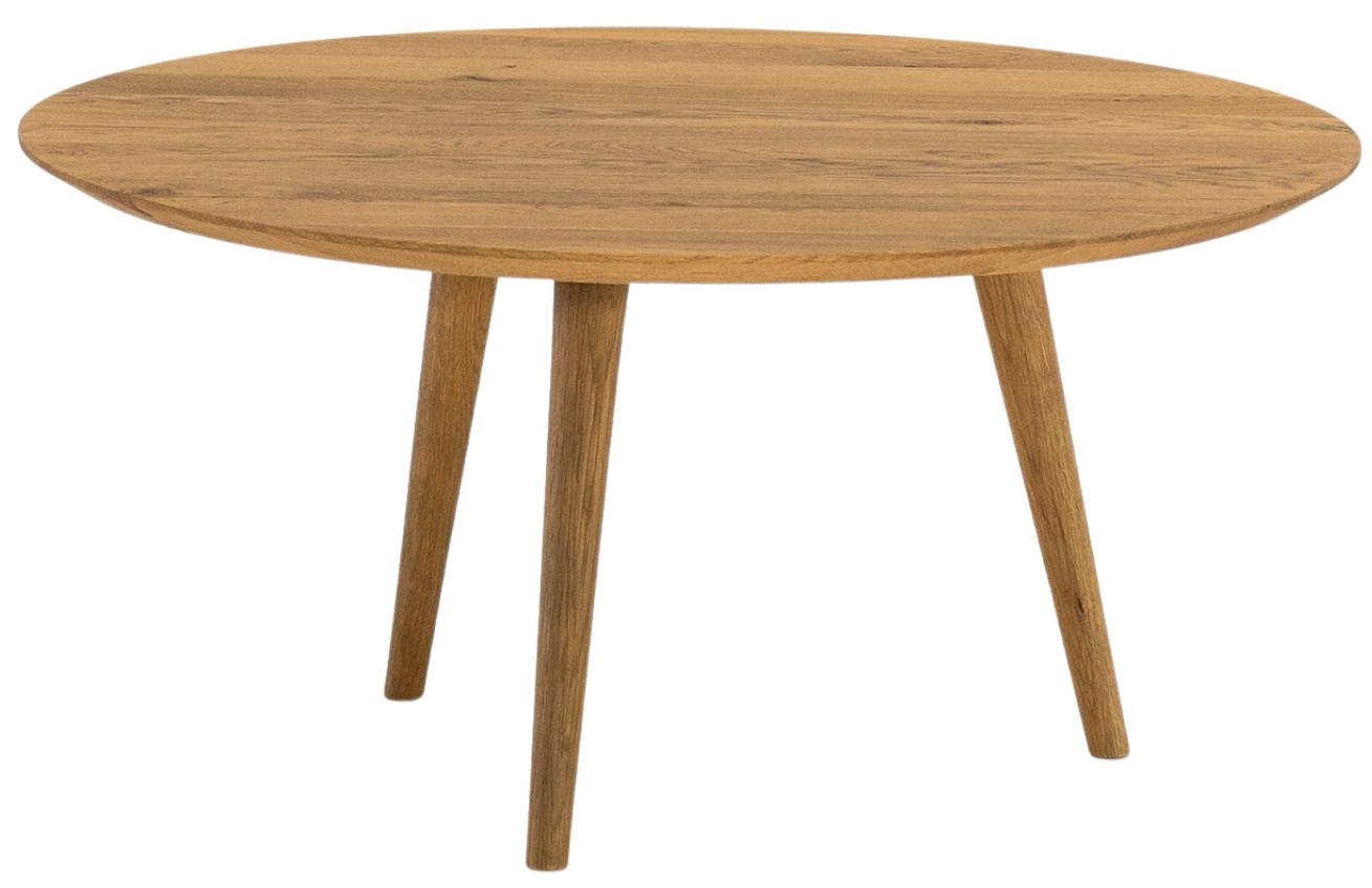 Masivní dubový kulatý konferenční stolek Cioata Oslo 70 cm
