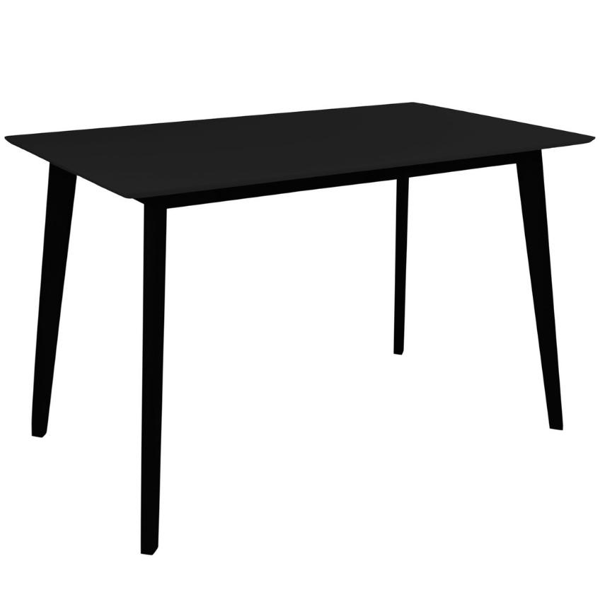 Nordic Living Černý lakovaný jídelní stůl Vinay 70 x 120 cm