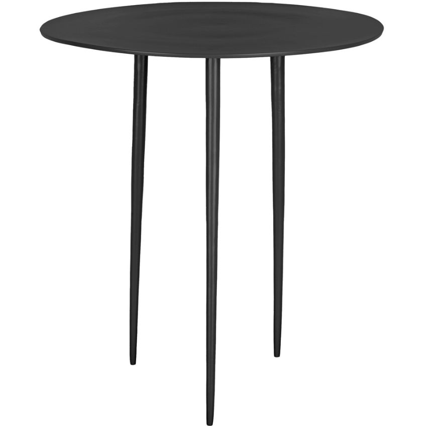 Time for home Černý kovový odkládací stolek Létio 37 cm