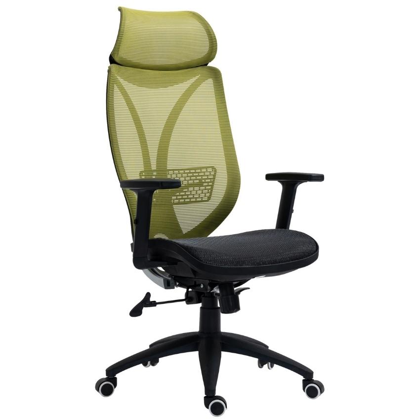 DMQ Zelená látková kancelářská židle Linda