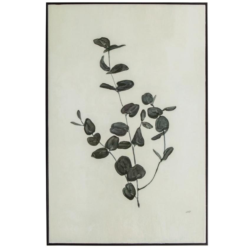 Hoorns Bílý obraz s motivem květiny Sprung 60 x 40 cm