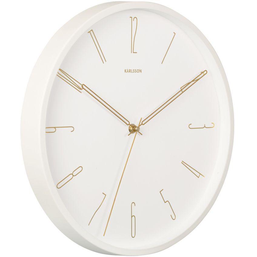 Time for home Bílé kovové nástěnné hodiny Saeli 35 cm
