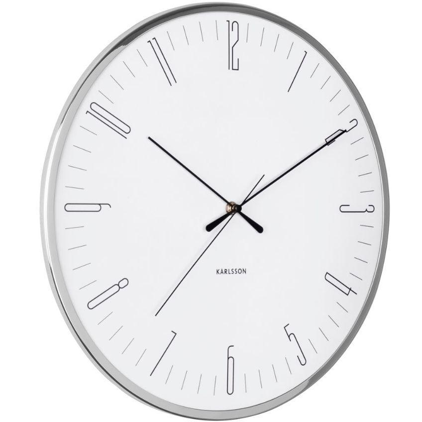 Time for home Bílé kulaté nástěnné hodiny Odonata 40 cm