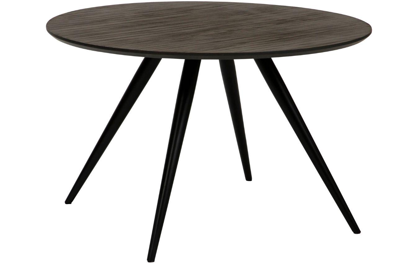 ​​​​​Dan-Form Hnědo šedý dřevěný kulatý jídelní stůl DAN-FORM Eclipse 120 cm