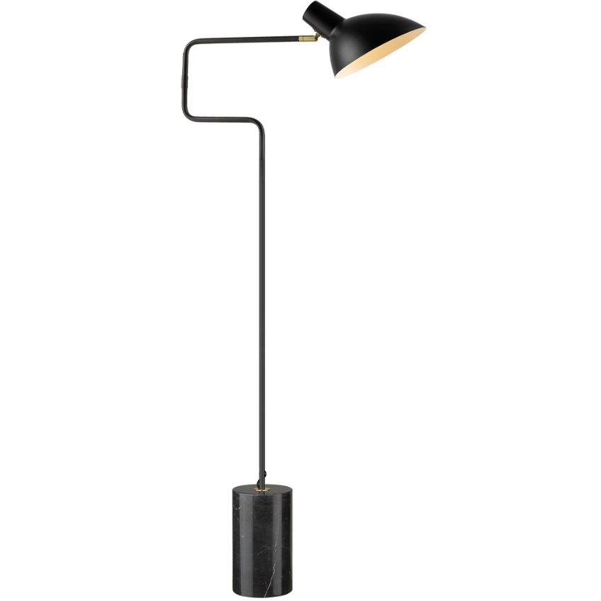Černá kovová stojací lampa Halo Design Metropole Deluxe 138 cm