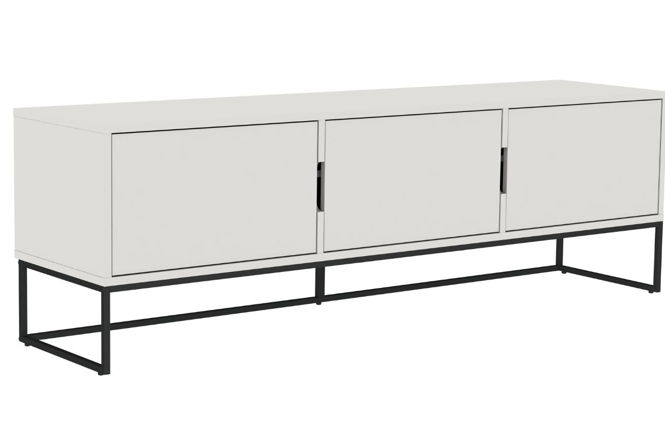Matně bílý lakovaný TV stolek Tenzo Lipp II. 176