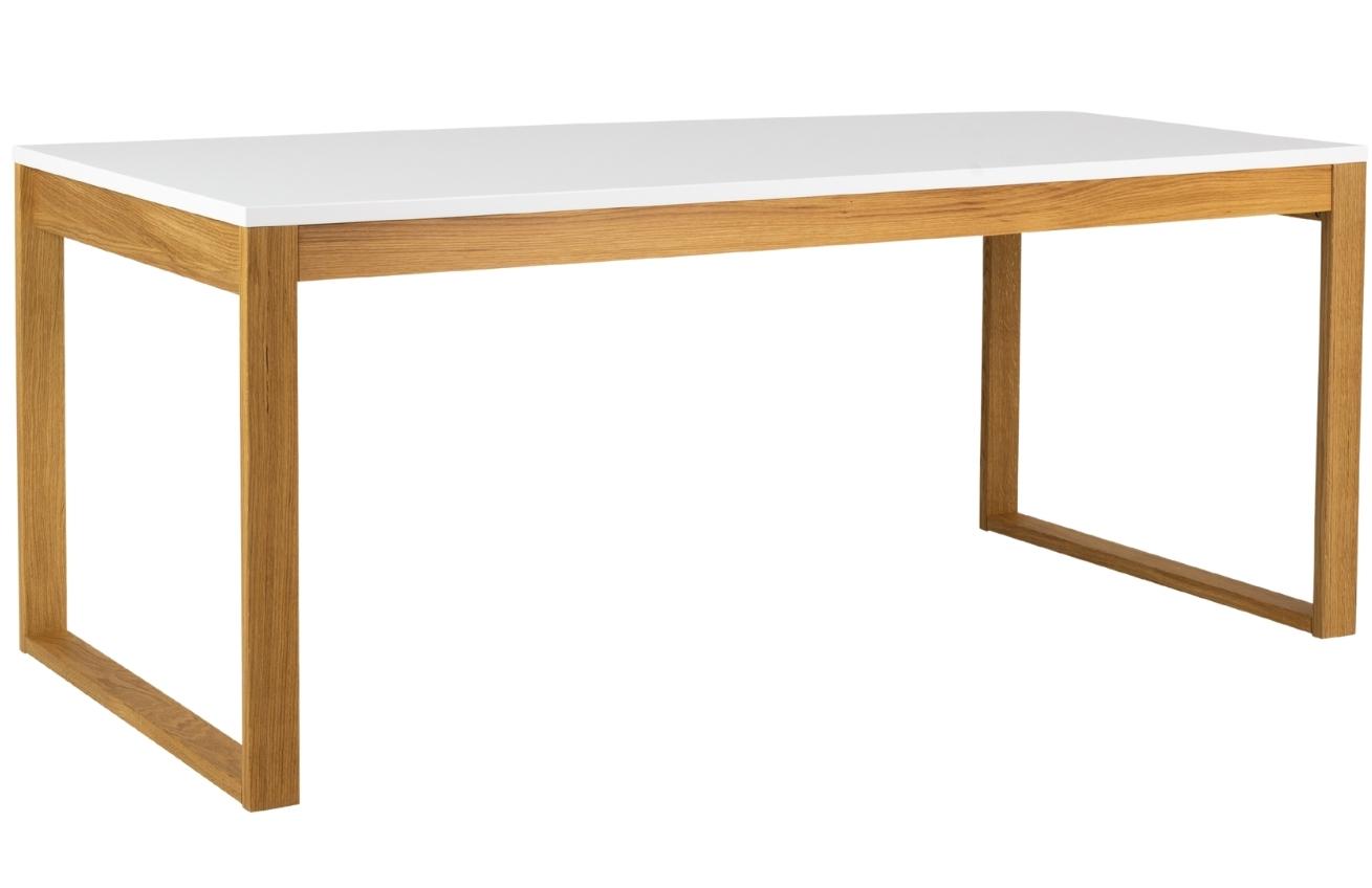 Matně bílý lakovaný jídelní stůl Tenzo Birka 180 x 90 cm