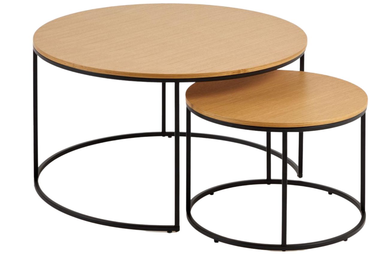 Set dvou konferenčních stolků Kave Home Yoana 50/80 cm