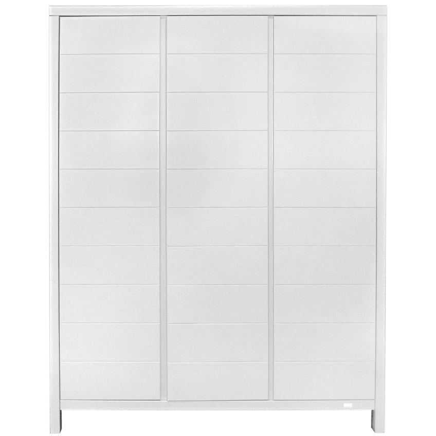 Bíle lakovaná dětská skříň Quax Stripes 190 x 147 cm