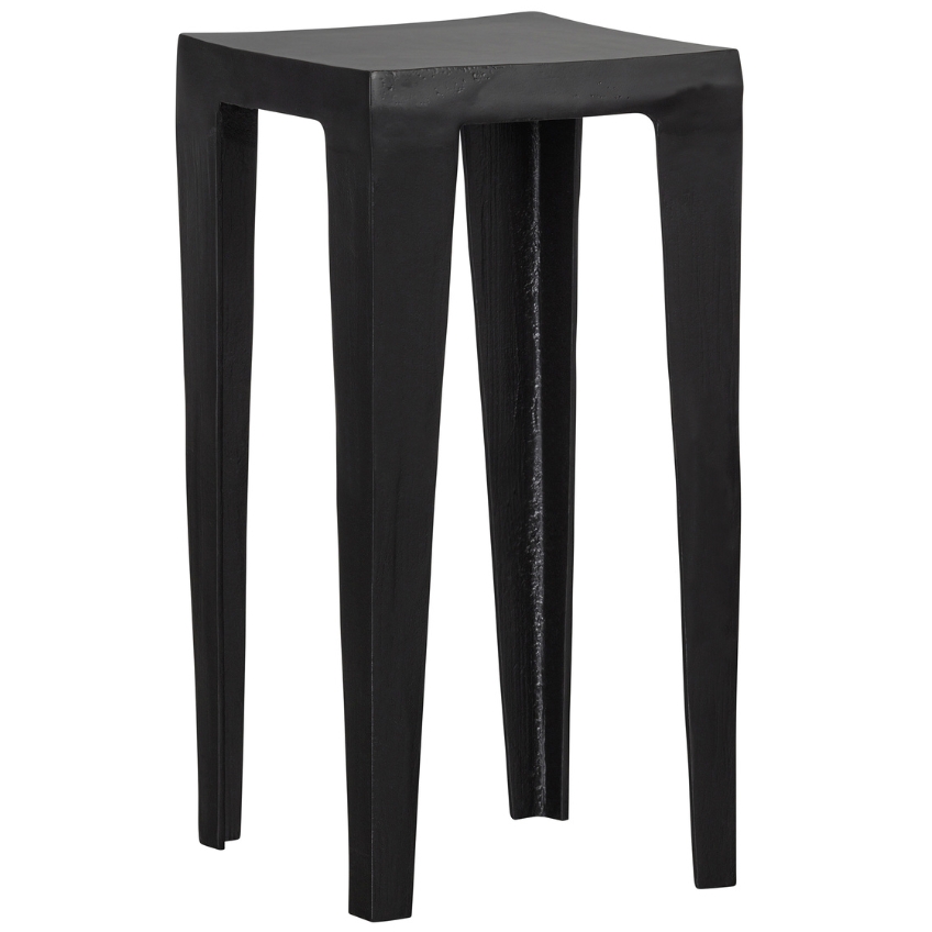 Hoorns Černý kovový odkládací stolek Wembo 34 x 34 cm