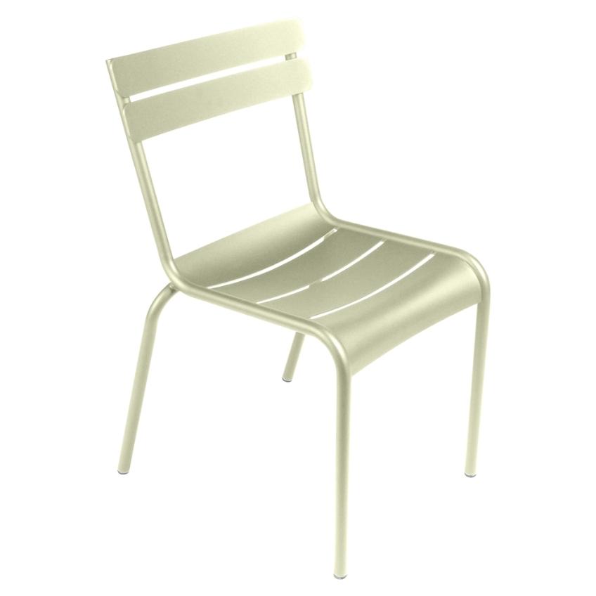 Světle zelená kovová zahradní židle Fermob Luxembourg
