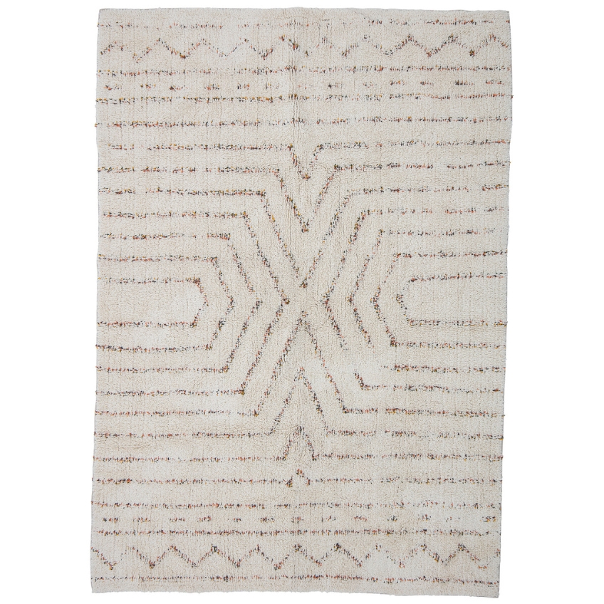 Bílý bavlněný koberec Bloomingville Maggy 180 x 120 cm