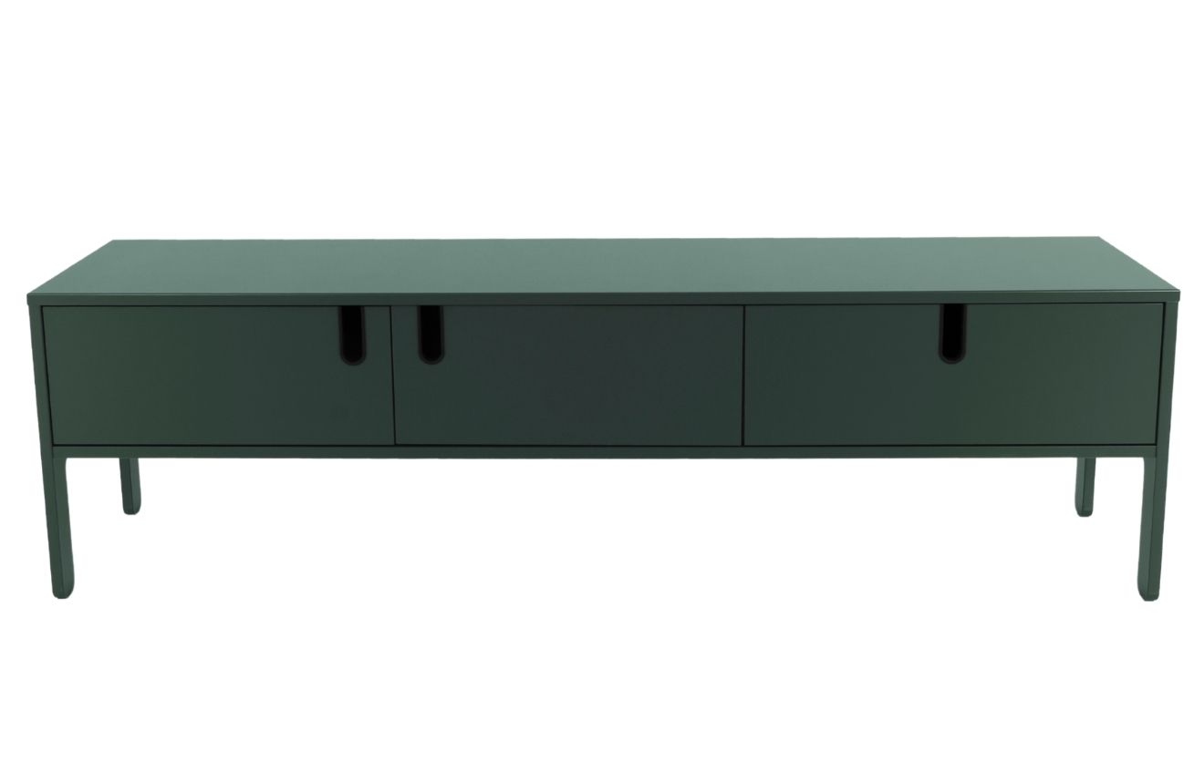 Matně zelený lakovaný TV stolek Tenzo Uno 171 x 46 cm