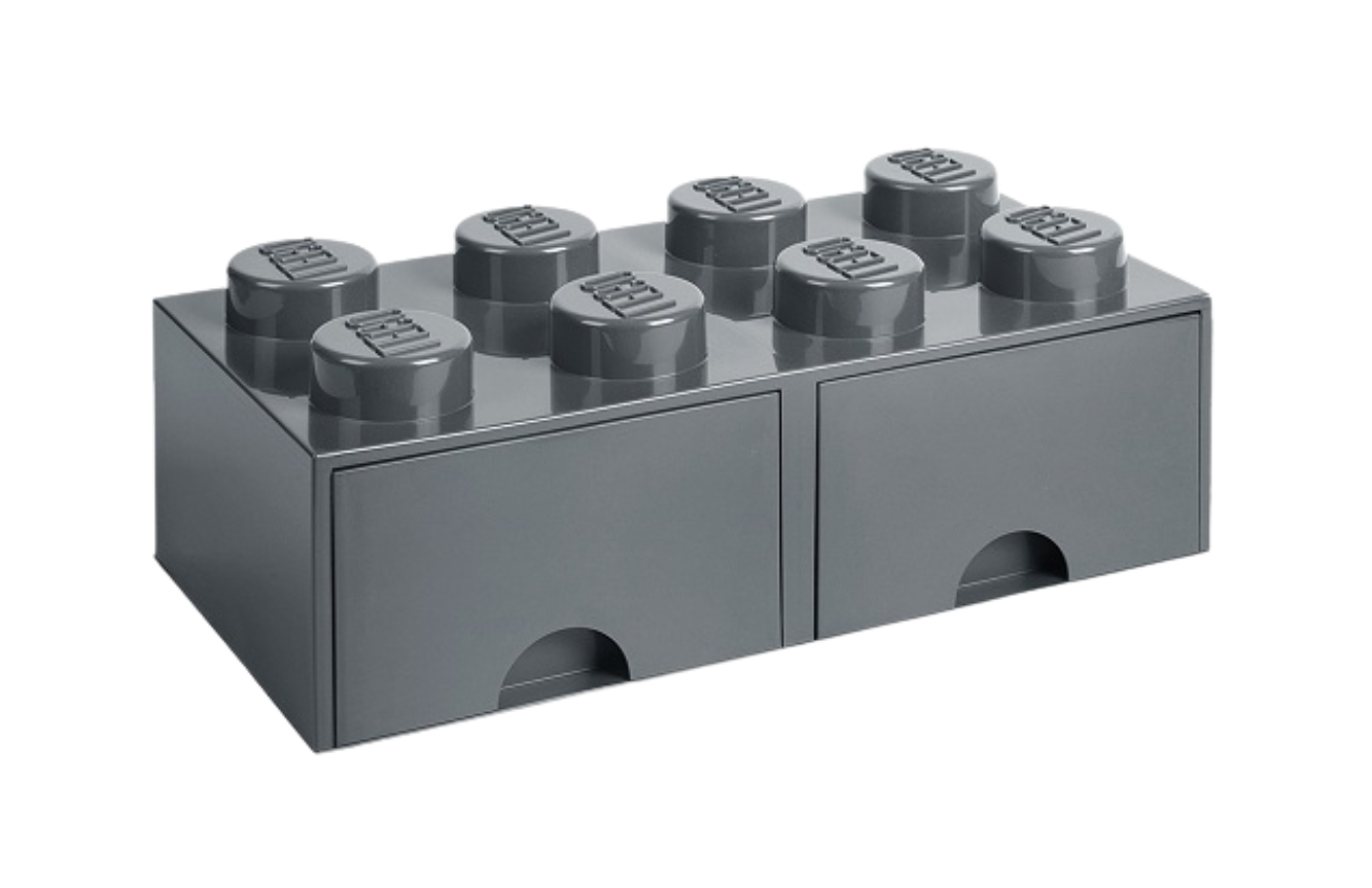 Šedý úložný box LEGO® Storage 25 x 50 cm