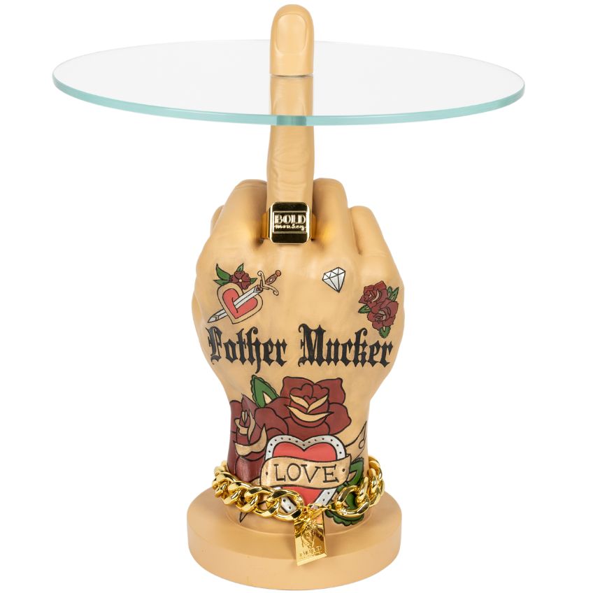 Skleněný odkládací stolek Bold Monkey Fother Mucker Love 40 cm