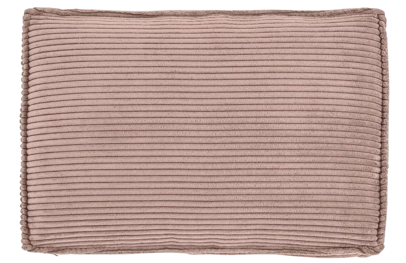 Růžový manšestrový polštář Kave Home Blok 40 x 60 cm