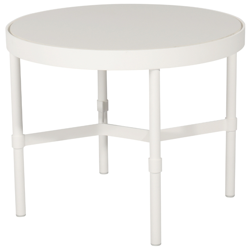 Bílý keramický zahradní odkládací stolek Mindo 100 58