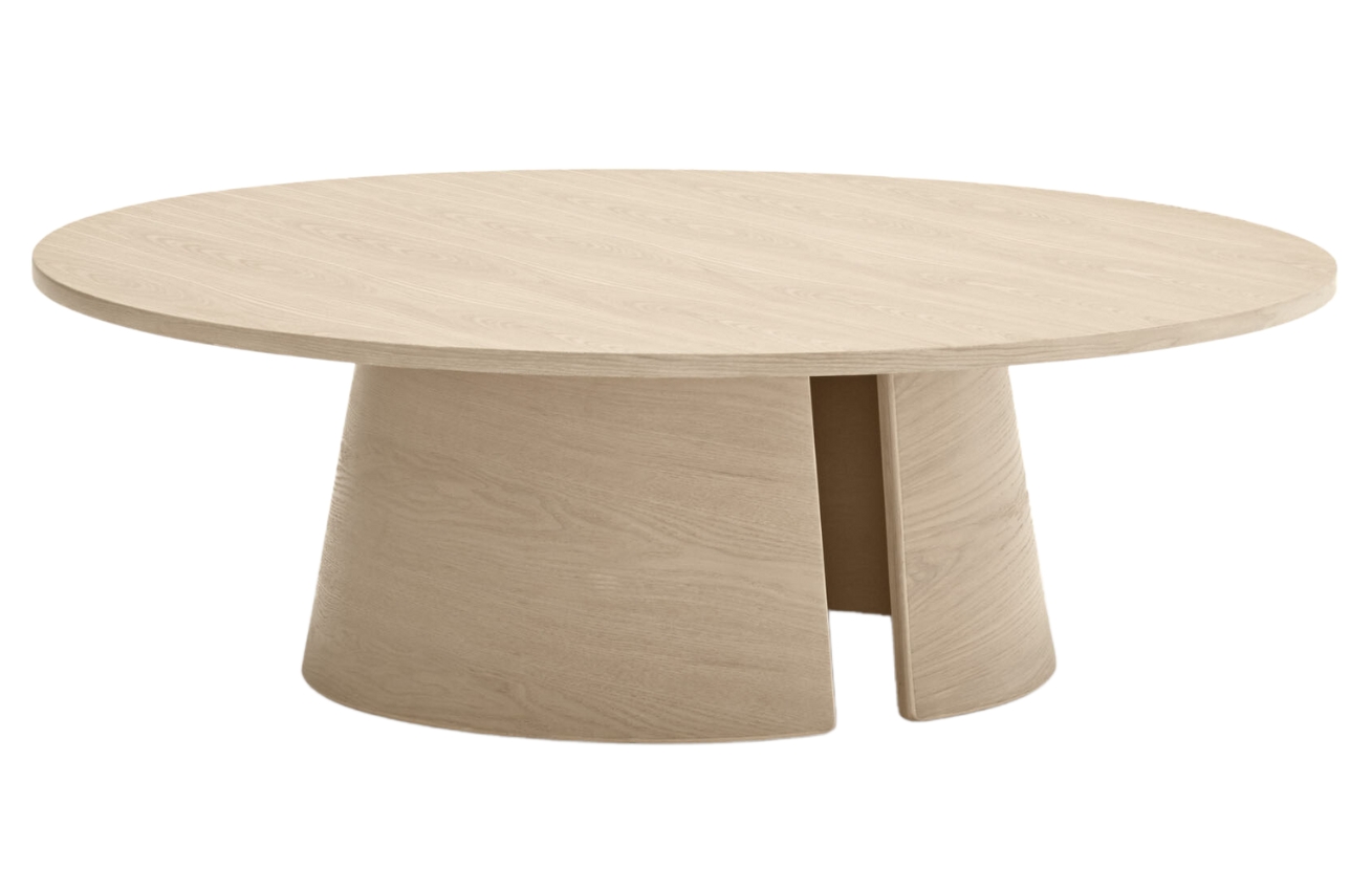Bělený dřevěný konferenční stolek Teulat Cep 110 cm