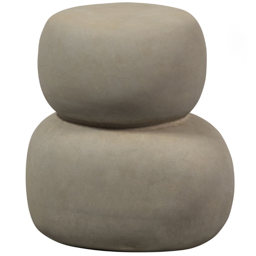 Hoorns Šedý betonový odkládací stolek Creete 30 cm