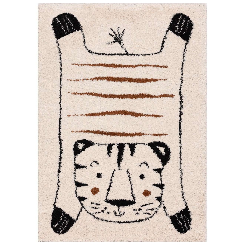 Yellow Tipi Béžový dětský koberec Tiger 160 x 230 cm