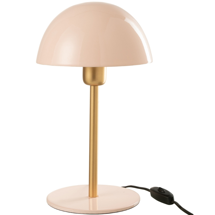 Růžová kovová stolní lampa J-Line Ushoo 20 cm