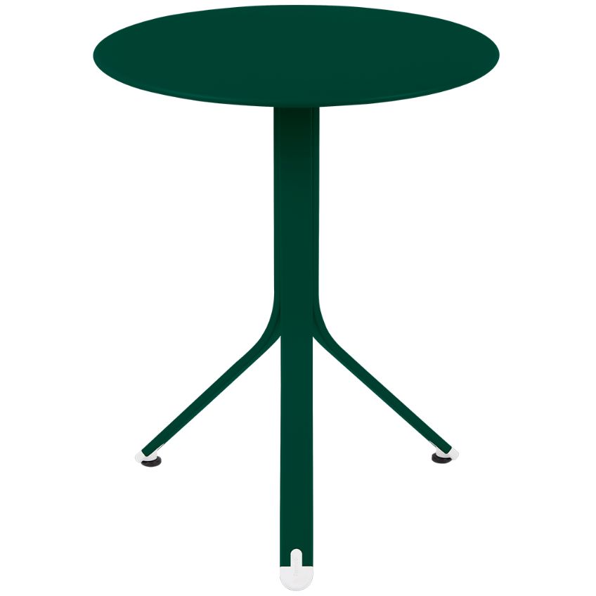 Tmavě zelený kovový stůl Fermob Rest'O Ø 60 cm