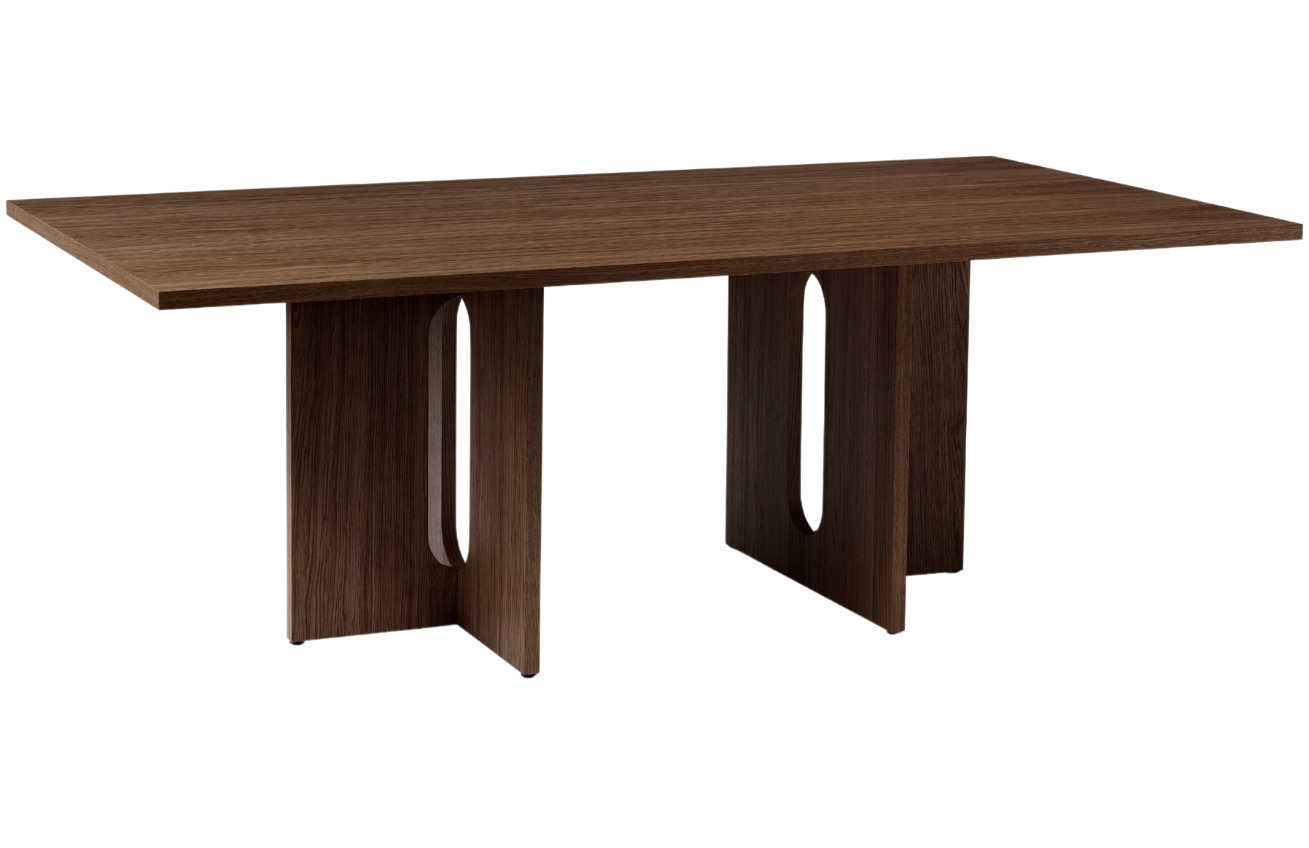 Audo Copenhagen Tmavě hnědý dubový jídelní stůl AUDO ANDROGYNE 210 x 110 cm