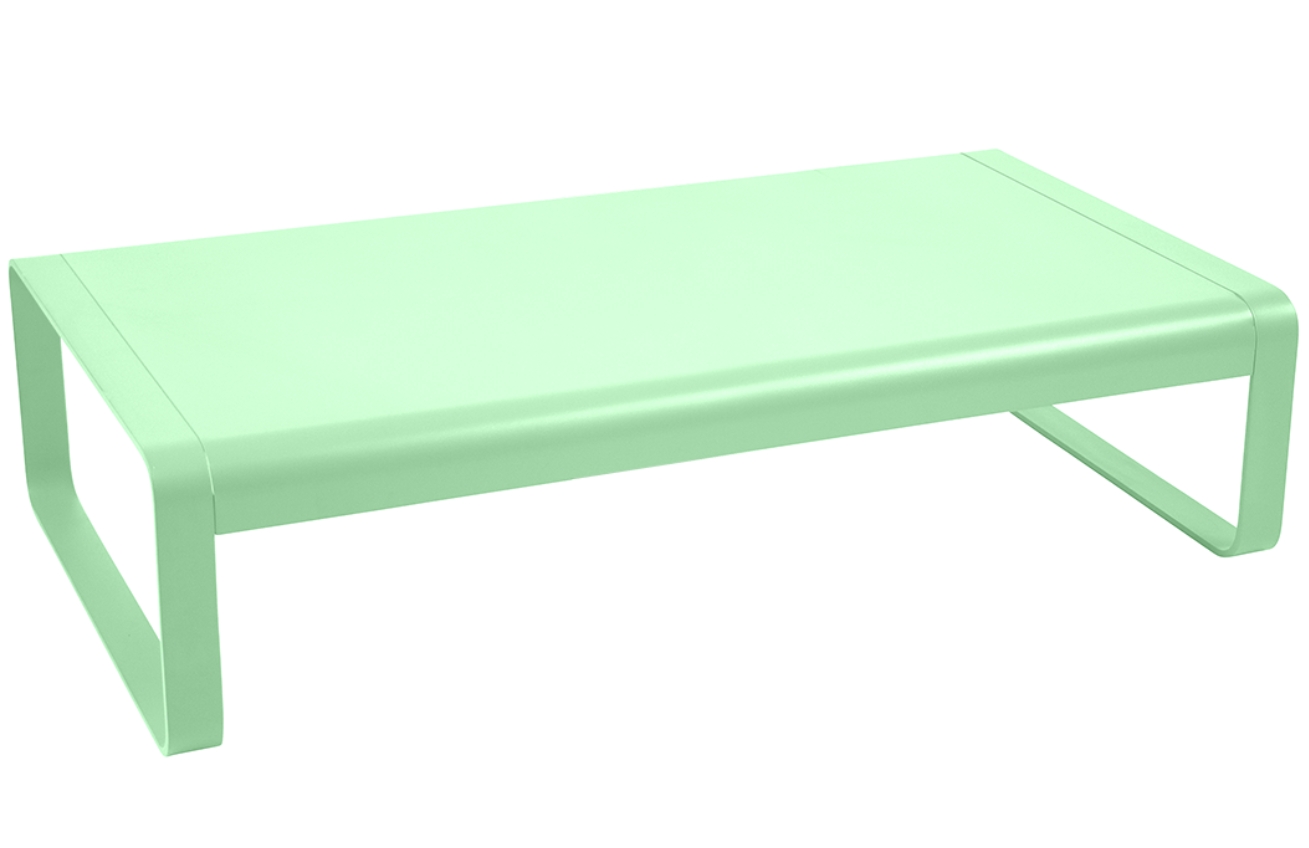 Opálově zelený hliníkový zahradní konferenční stolek Fermob Bellevie 138 x 80 cm