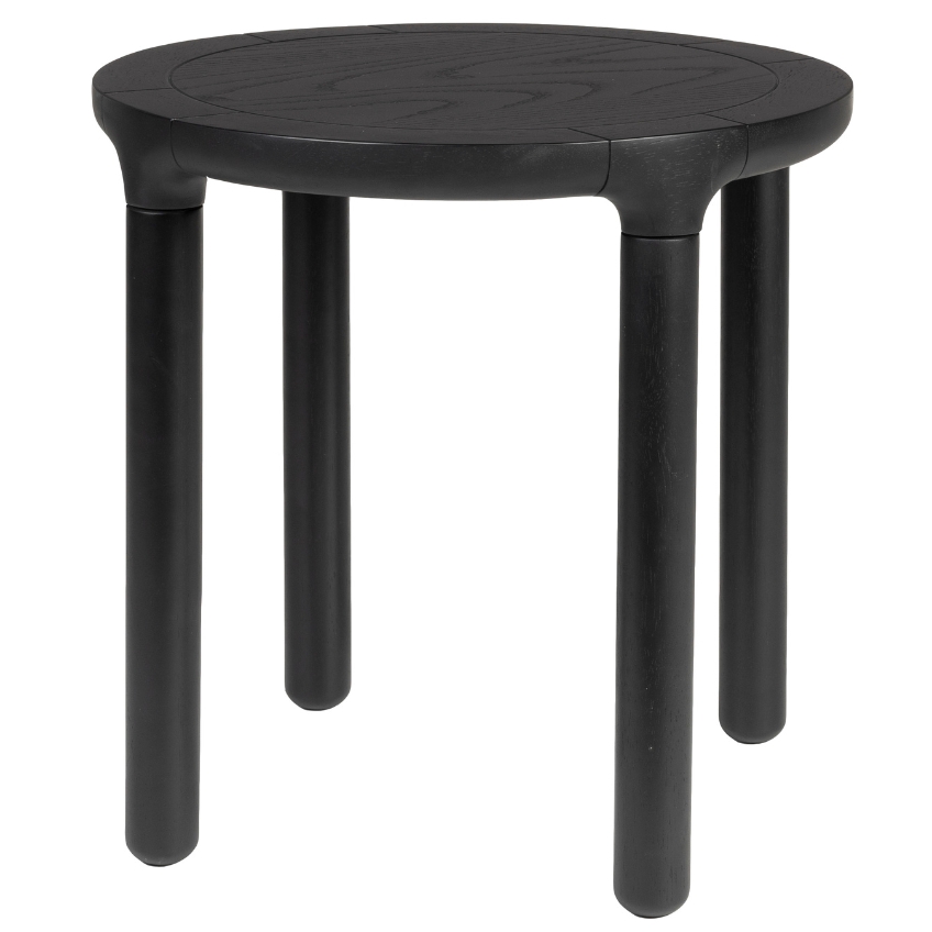 Černý dubový odkládací stolek ZUIVER STORM 45 cm