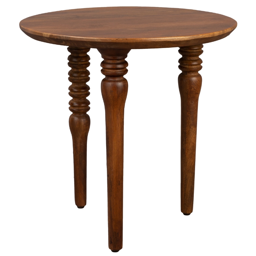 Hnědý dřevěný odkládací stolek DUTCHBONE COVE 50 cm