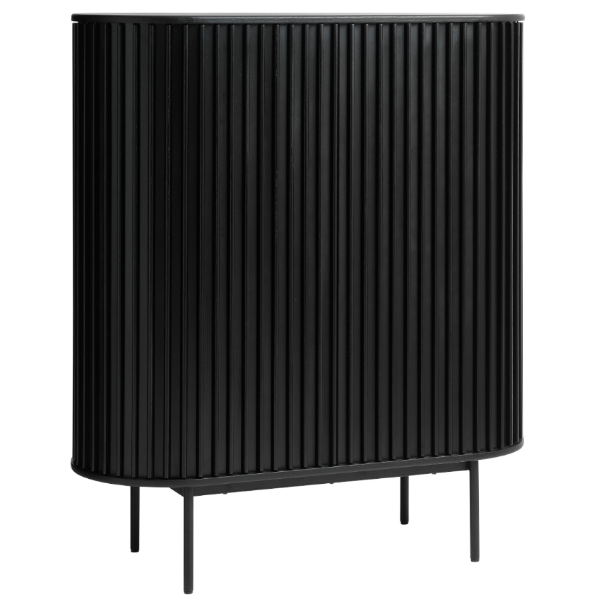 Černá dubová komoda Unique Furniture Siena 110 x 45 cm