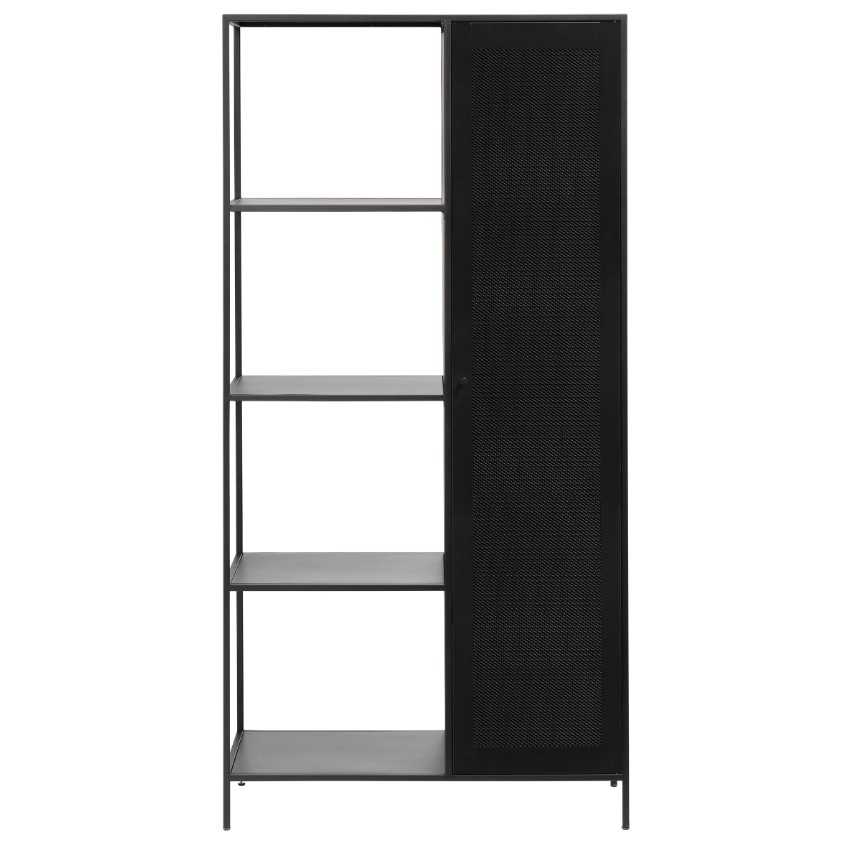 Černá kovová šatní skříň Unique Furniture Malibu 180 x 90 cm