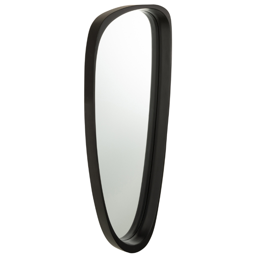 Černé lakované zrcadlo J-Line Toni 33 x 89 cm